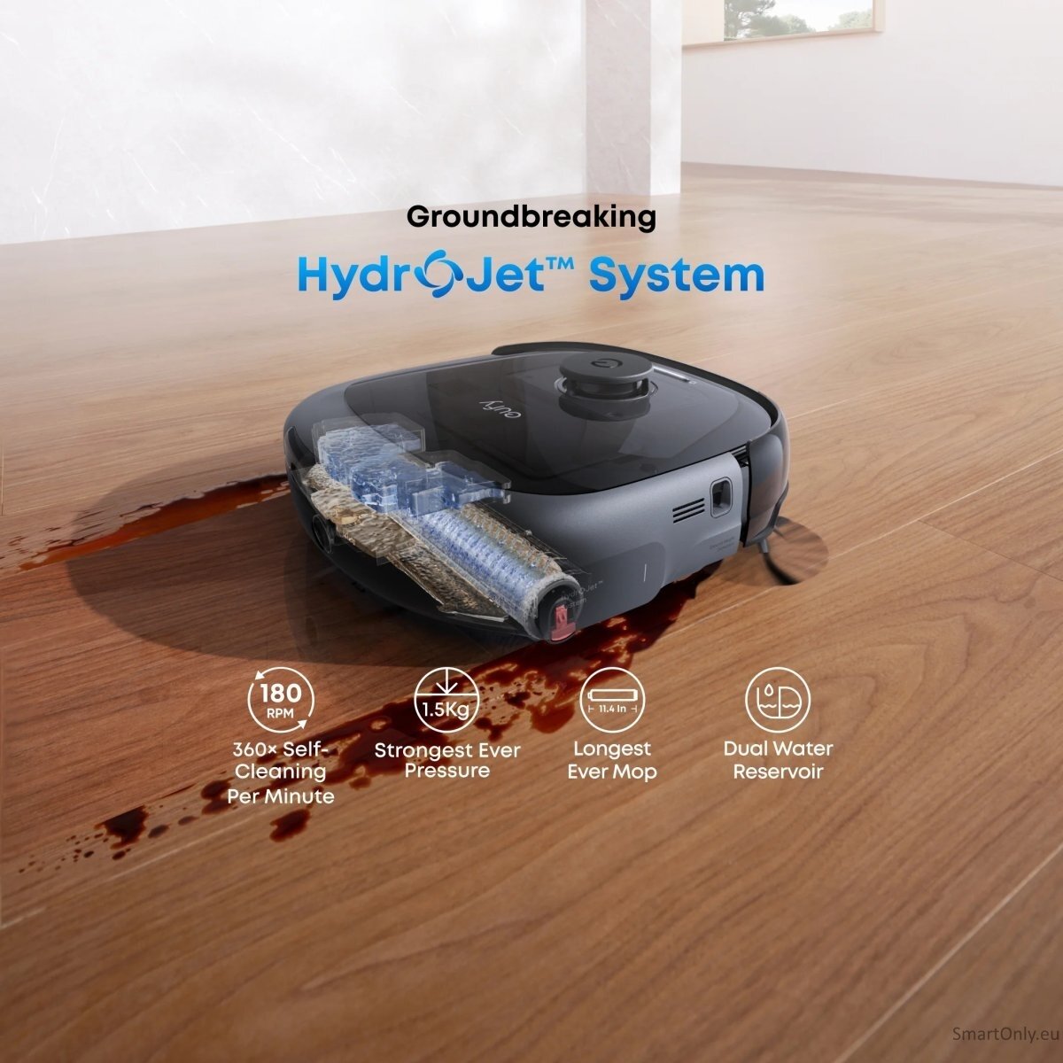 Anker Eufy Robot Vacuum Cleaner | Omni E25 | Wet&Dry | Operating time (max) 180 min | Dust capacity 3 L | 20000 Pa | Black 6
