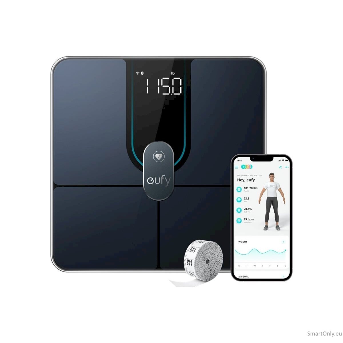 Anker Eufy Smart Scale P2 Pro, Black | Anker Eufy Anker Eufy Smart Scale P2 Pro, Black | Anker Eufy