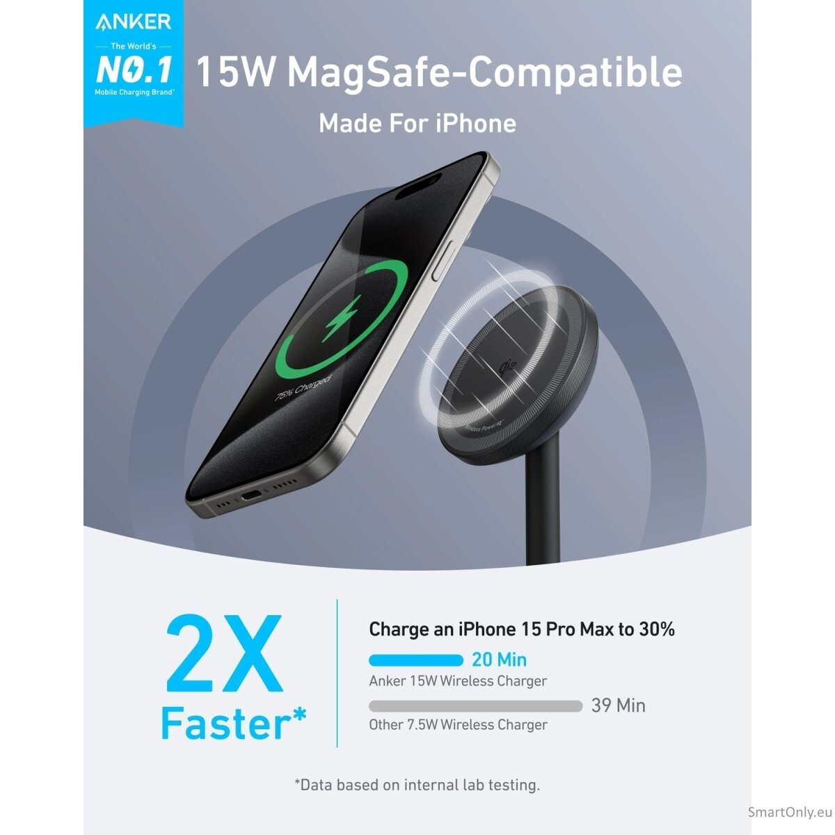 Anker MagGo Wireless Qi2 15W Charger | A25X1H11 2