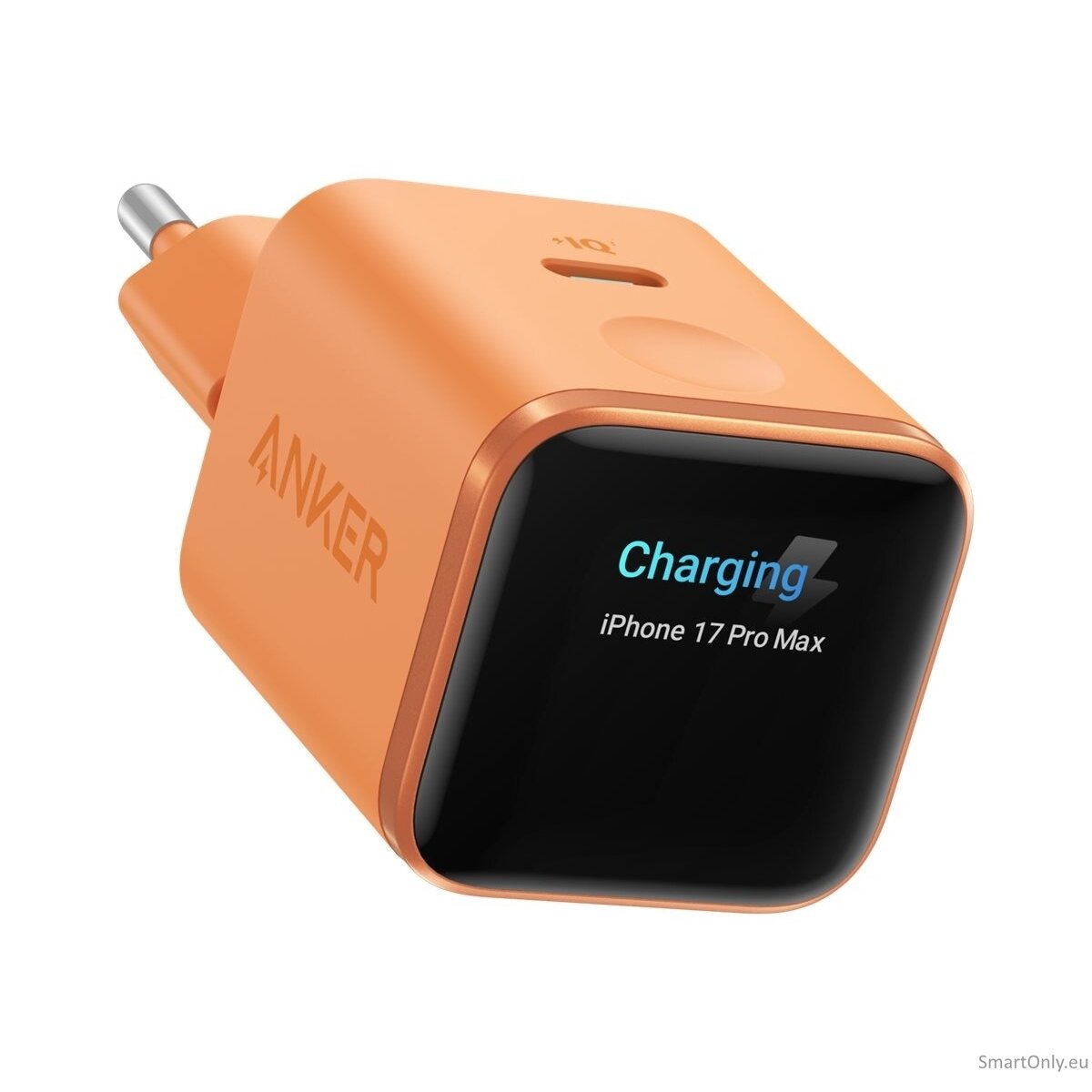 Anker Nano Charger 45W, Smart Display, Orange | 24 pin USB-C Anker Nano Charger 45W, Smart Display, Orange | 24 pin USB-C