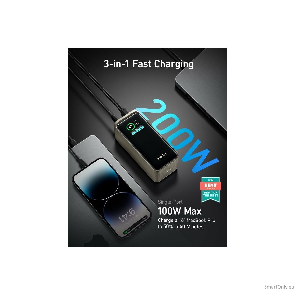Anker Soundcore Power Bank, 200 W | Prime | 20000 mAh | Black 4