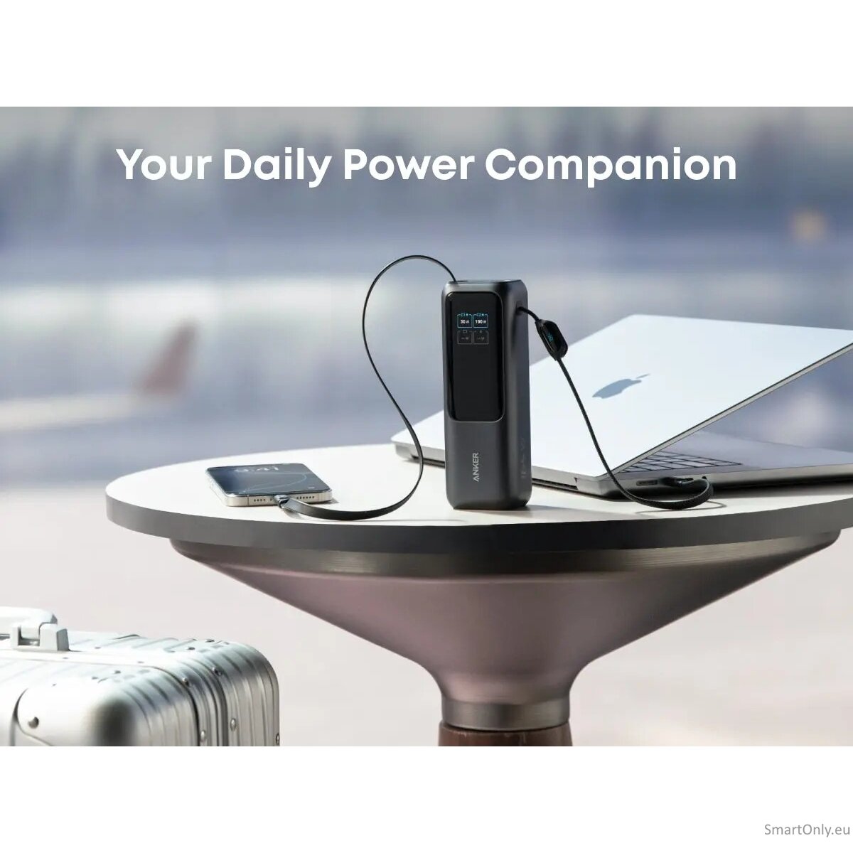 Anker Zolo Powerbank | A1695H11 | 25000 mAh | Built-In USB-C and Retractable Cable) | Grey 6