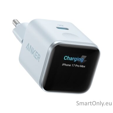 Anker Nano Charger 45W, Smart Display, Blue | Anker Anker Nano Charger 45W, Smart Display, Blue | Anker