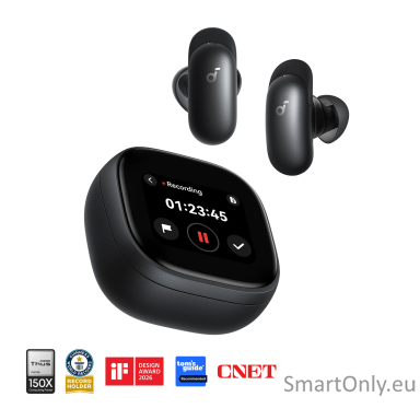 Anker Soundcore Wireless Earbuds | Liberty 5 Pro Max | Bluetooth | In-Ear | Microphone | Black | Noise canceling | Noise reduction
