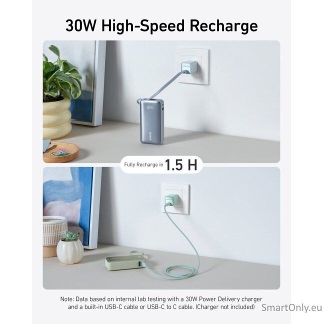 Anker 545 Nano Power Bank 10000mAh, PD 30W, Green | Anker 5 Anker 545 Nano Power Bank 10000mAh, PD 30W, Green | Anker 5