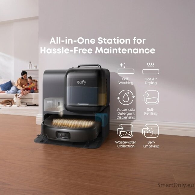 Anker Eufy Robot Vacuum Cleaner | Omni E25 | Wet&Dry | Operating time (max) 180 min | Dust capacity 3 L | 20000 Pa | Black 10