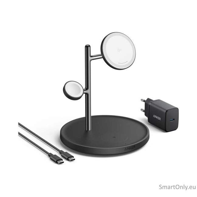 Anker MagGo Wireless Charging Station (15W, 3-in-1 Stand) with cable and charger bundle | Anker 2 Anker MagGo Wireless Charging Station (15W, 3-in-1 Stand) with cable and charger bundle | Anker 2