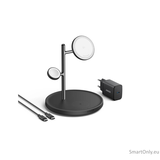 Anker MagGo Wireless Charging Station (15W, 3-in-1 Stand) with cable and charger bundle | Anker Anker MagGo Wireless Charging Station (15W, 3-in-1 Stand) with cable and charger bundle | Anker