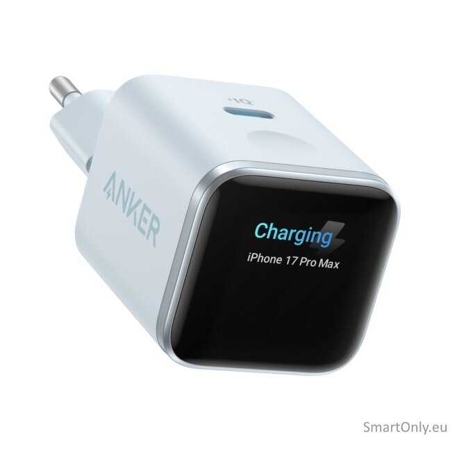 Anker Nano Charger 45W, Smart Display, Blue | Anker Anker Nano Charger 45W, Smart Display, Blue | Anker