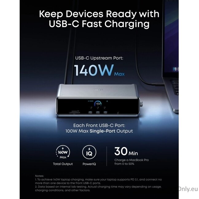 Anker Prime Charging Docking Station 140W, Gray 3