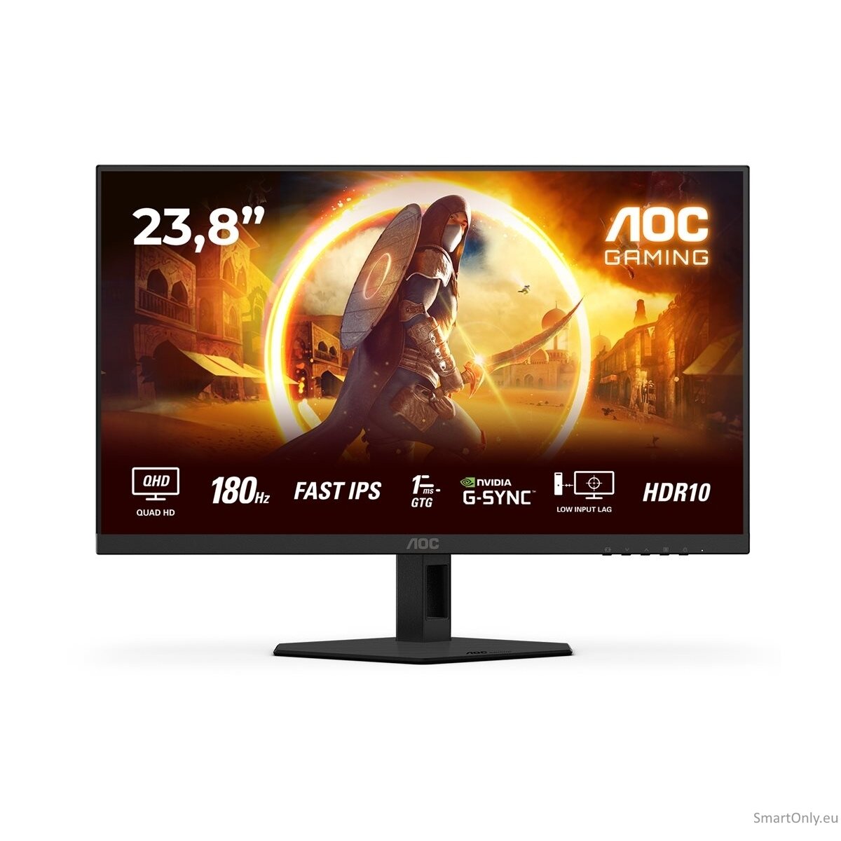 AOC AGON Q24G4RE | 24 " | Fast IPS | QHD | 16:9 | 180 Hz | 1 ms | 2560 x 1440 pixels | 300 cd/m² | HDMI ports quantity 1 | Black 1