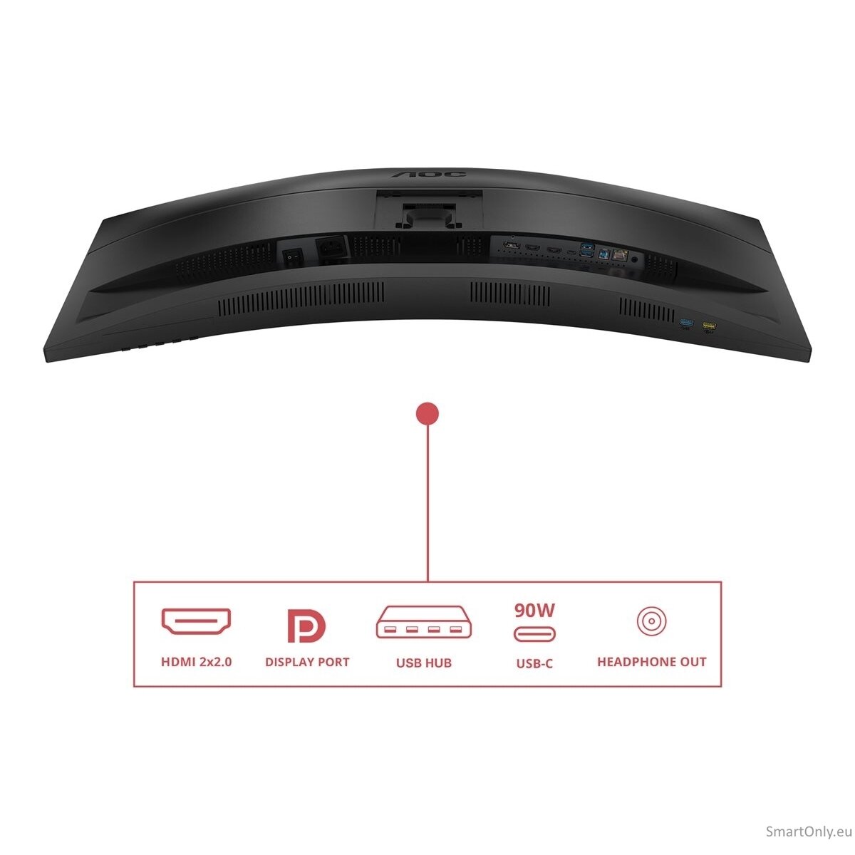 AOC CU34E4CV | 34 " | VA | 21:9 | 120 Hz | 4 ms | 3440 x 1440 pixels | HDMI ports quantity 2 | Black 20