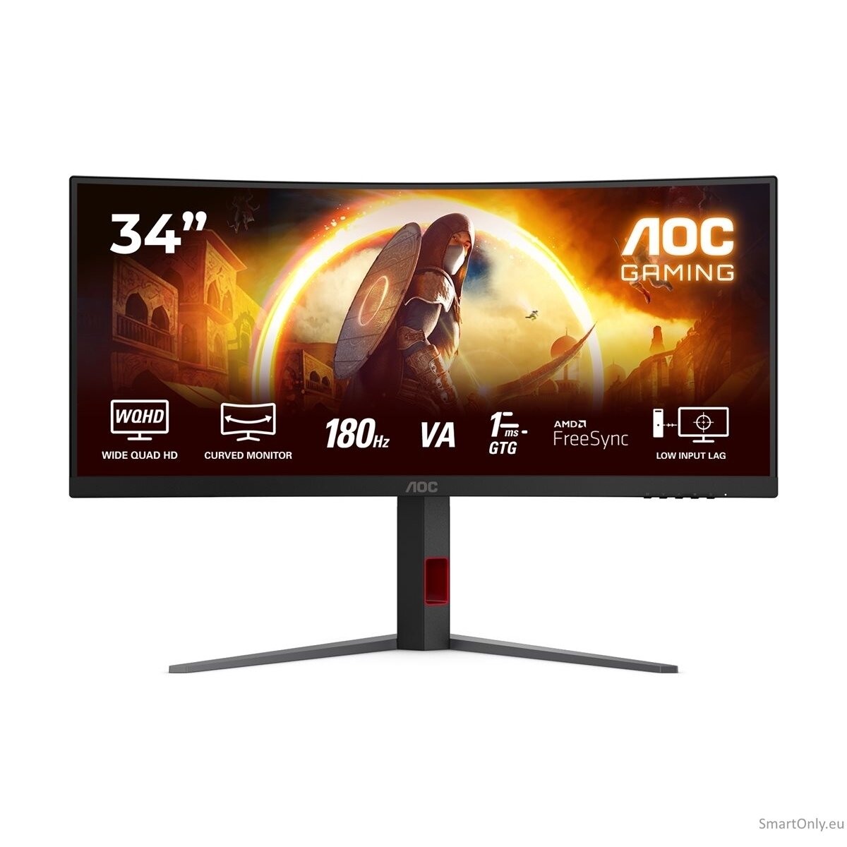 AOC | CU34G4 | 34 " | Fast VA | UWQHD | 21:9 | 180 Hz | 1 ms | 3440 x 1440 pixels | 300 cd/m² | HDMI ports quantity 2 | Black 54