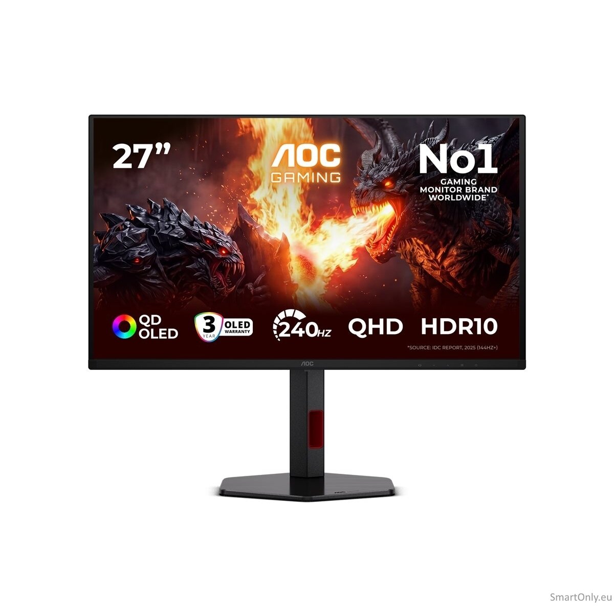 AOC | Q27G4ZDR | 27 " | QD-OLED | QHD | 16:9 | 240 Hz | 0.03 ms | 2560 x 1440 pixels | 400 cd/m² | HDMI ports quantity 2 | Black 54 AOC | Q27G4ZDR | 27 " | QD-OLED | QHD | 16:9 | 240 Hz | 0.03 ms | 2560 x 1440 pixels | 400 cd/m² | HDMI ports quantity 2 | Black 54