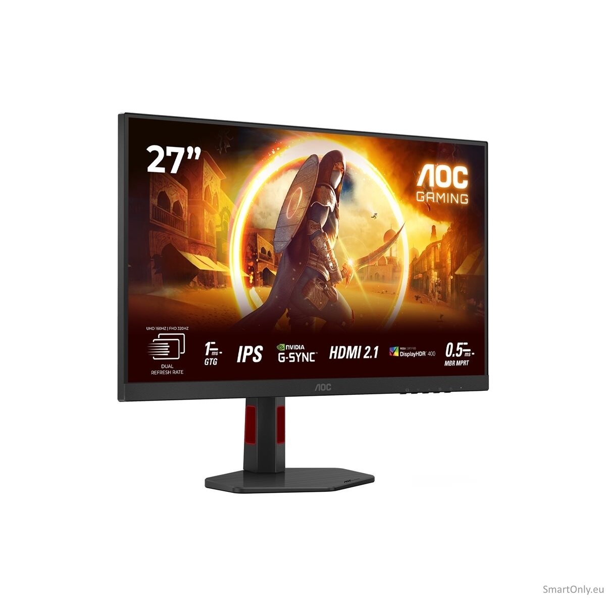AOC | U27G4R | 27 " | Fast IPS | UHD | 16:9 | 120 Hz | 1 ms | 3840 x 2160 pixels | 400 cd/m² | HDMI ports quantity 2 | Black 26