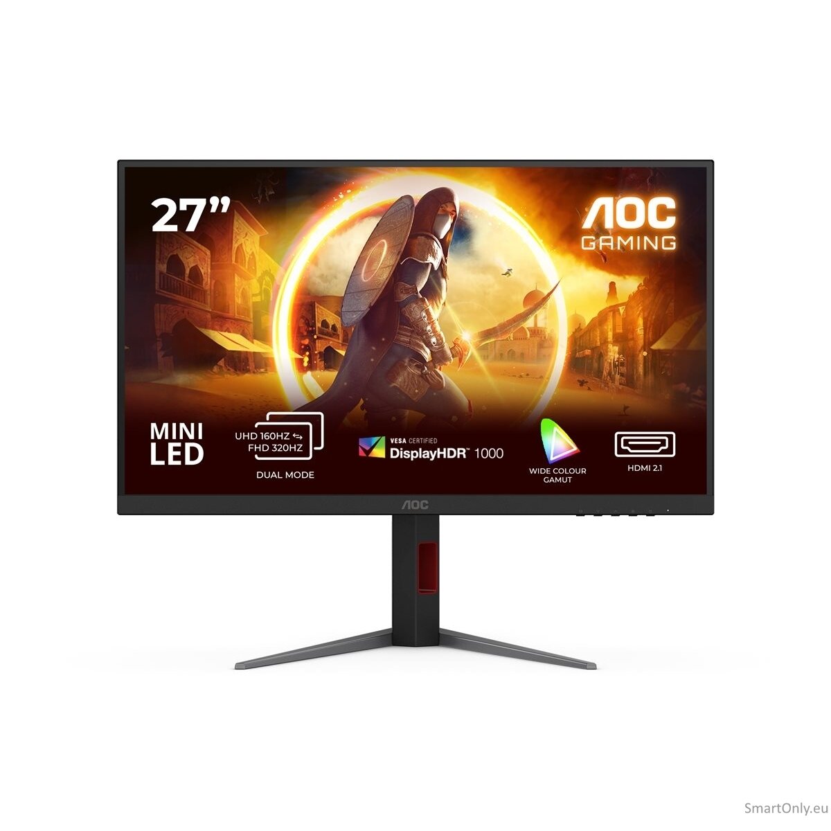 AOC | U27G4XM | 27 " | Fast IPS | UHD | 16:9 | 160 Hz | 1 ms | 3840 x 2160 pixels | 1200 cd/m² | HDMI ports quantity 1 | Black 12 AOC | U27G4XM | 27 " | Fast IPS | UHD | 16:9 | 160 Hz | 1 ms | 3840 x 2160 pixels | 1200 cd/m² | HDMI ports quantity 1 | Black 12