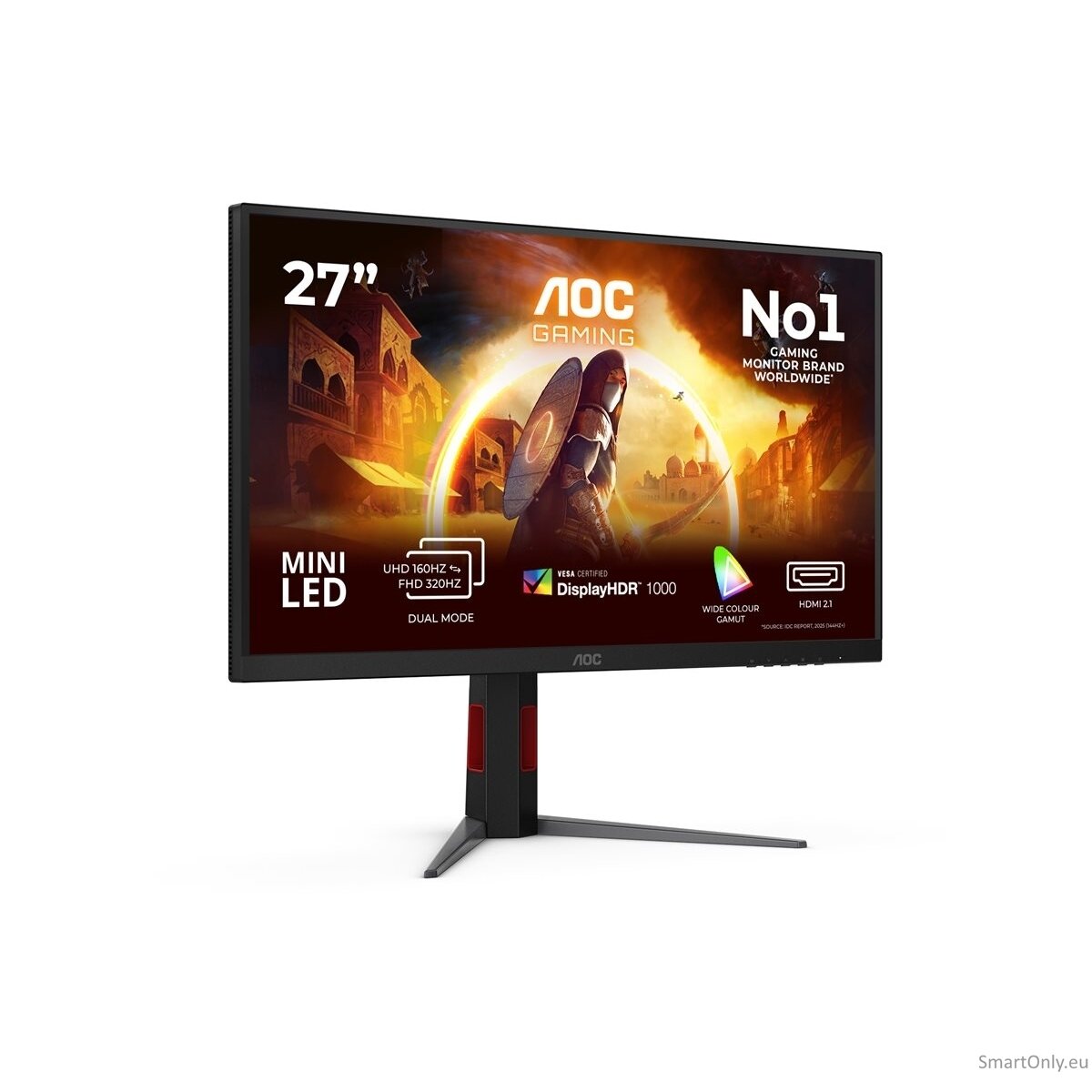 AOC | U27G4XM | 27 " | Fast IPS | UHD | 16:9 | 160 Hz | 1 ms | 3840 x 2160 pixels | 1200 cd/m² | HDMI ports quantity 1 | Black 28 AOC | U27G4XM | 27 " | Fast IPS | UHD | 16:9 | 160 Hz | 1 ms | 3840 x 2160 pixels | 1200 cd/m² | HDMI ports quantity 1 | Black 28