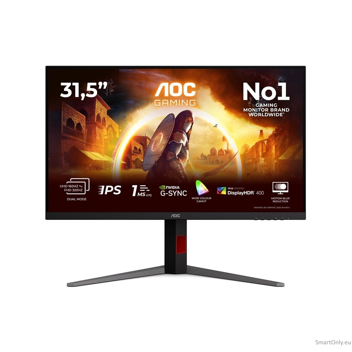 AOC U32G4U | 32 " | Fast IPS | UHD | 16:9 | 160 Hz | 1 ms | 3840 x 2160 pixels | 450 cd/m² | HDMI ports quantity 2 | Black 6