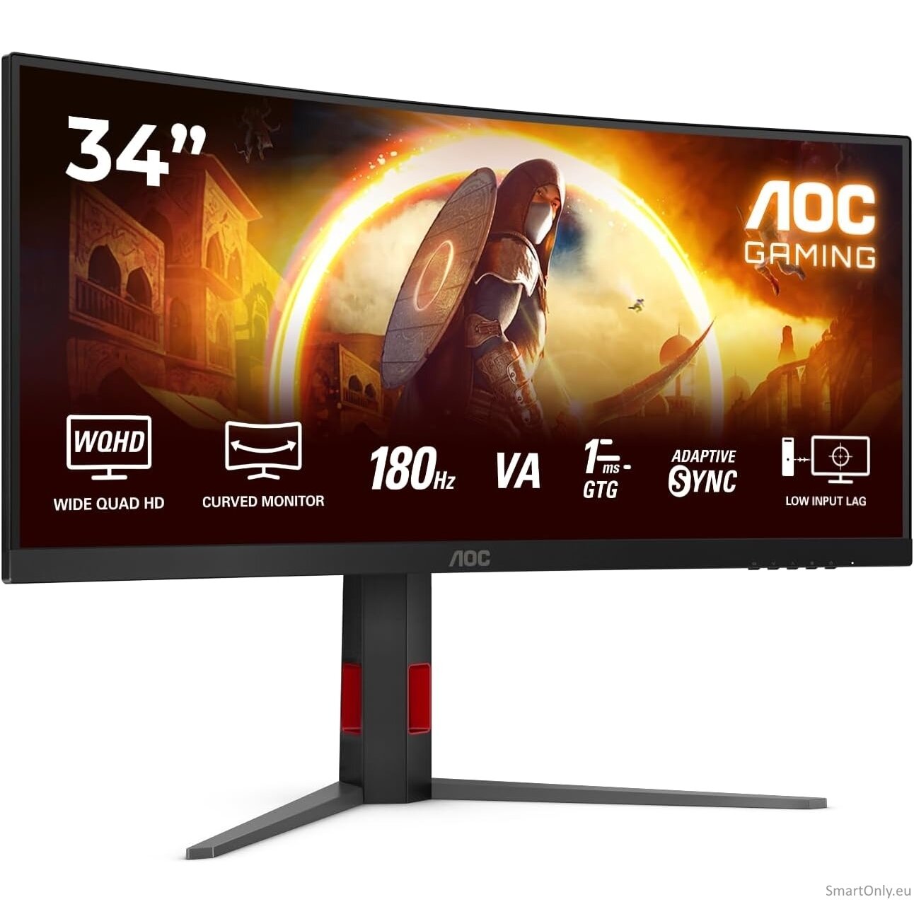 AOC | CU34G4 | 34 " | Fast VA | UWQHD | 21:9 | 180 Hz | 1 ms | 3440 x 1440 pixels | 300 cd/m² | HDMI ports quantity 2 | Black 1 AOC | CU34G4 | 34 " | Fast VA | UWQHD | 21:9 | 180 Hz | 1 ms | 3440 x 1440 pixels | 300 cd/m² | HDMI ports quantity 2 | Black 1