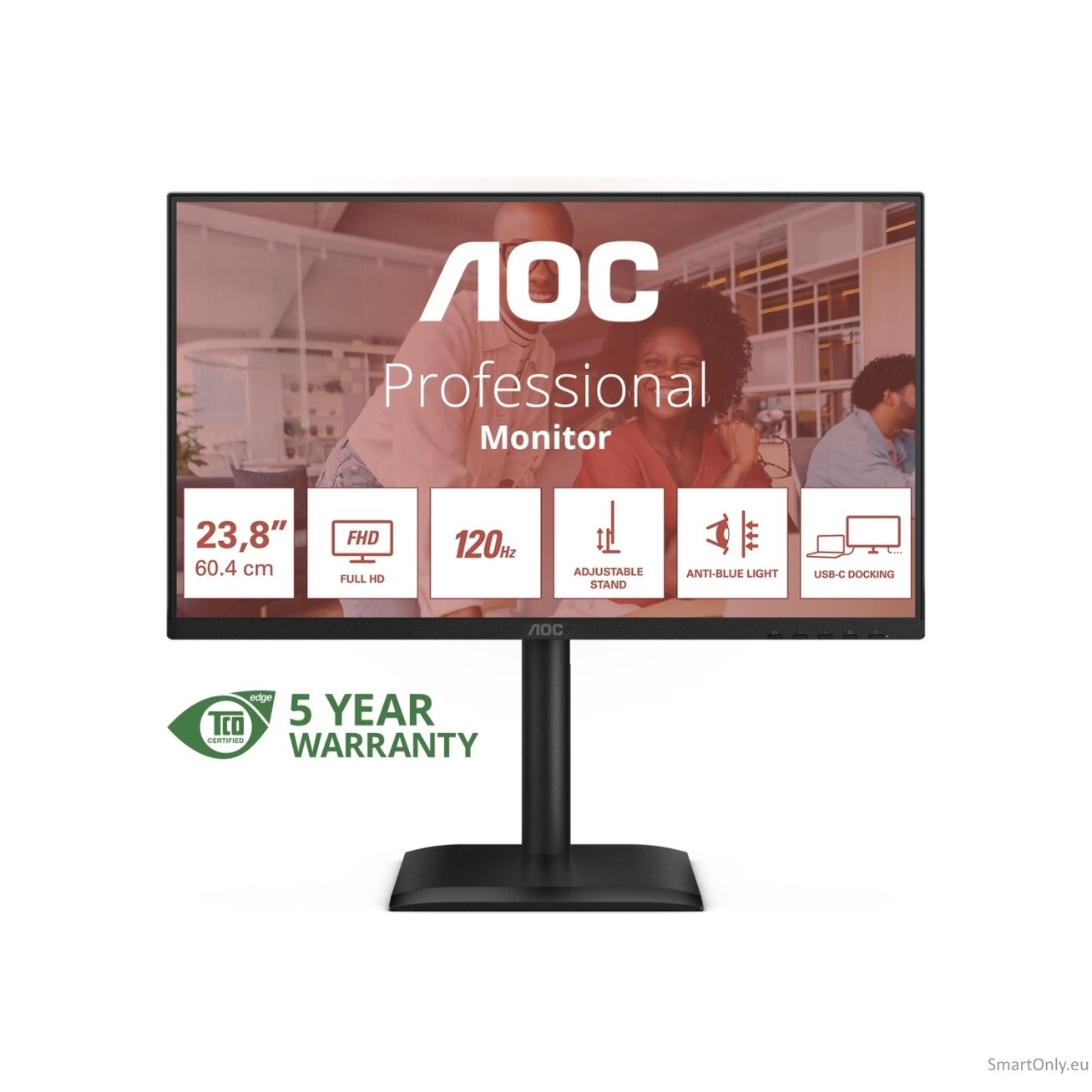 AOC | 24E4CV | 23.8 " | IPS | FHD | 16:9 | 120 Hz | 4 ms | 1920 x 1080 pixels | 300 cd/m² | Black 3
