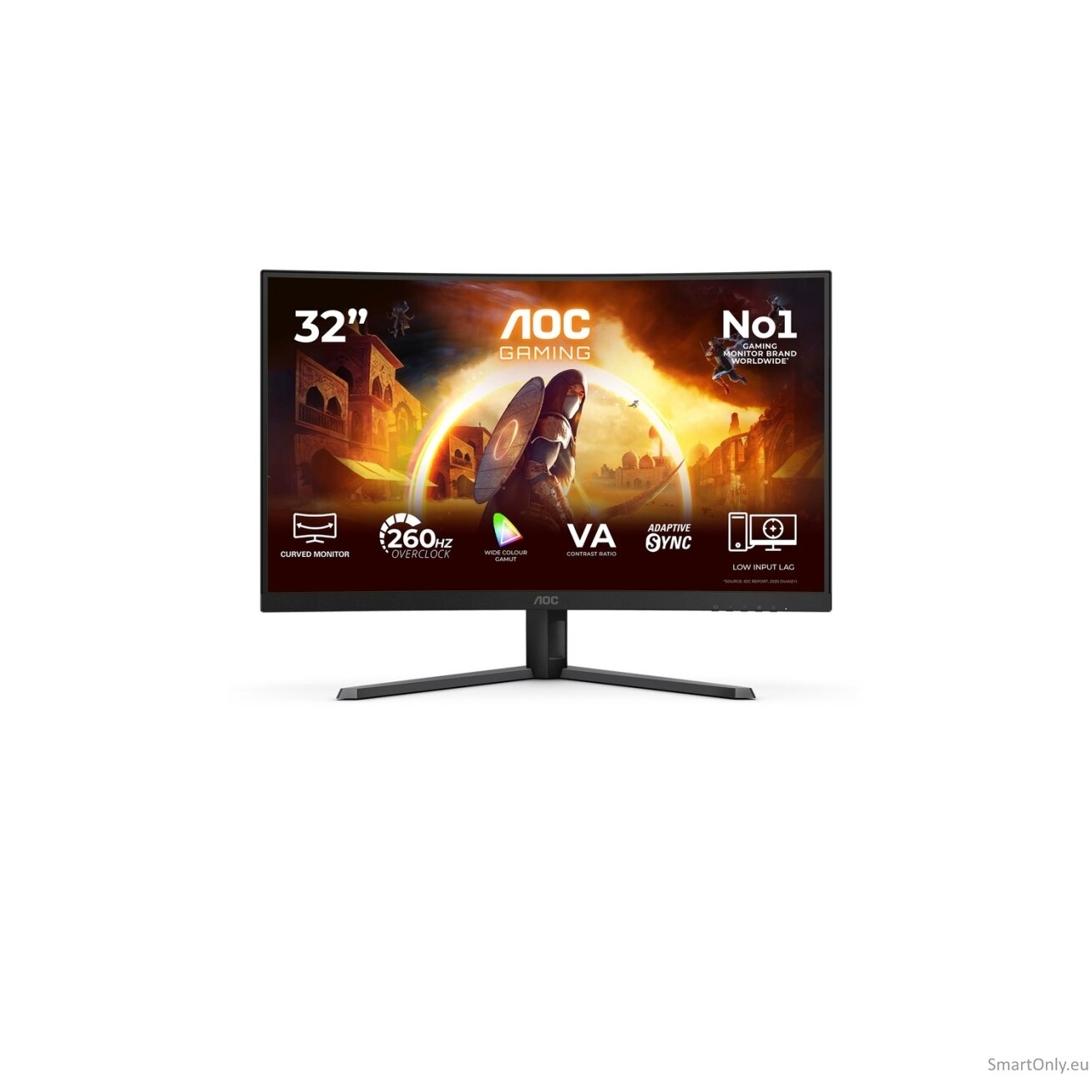 AOC C32G42ZE | 31.5 " | VA | FHD | 16:9 | 260 Hz | 4 ms | 1920 x 1080 pixels | 300 cd/m² | HDMI ports quantity 1 | Black 27