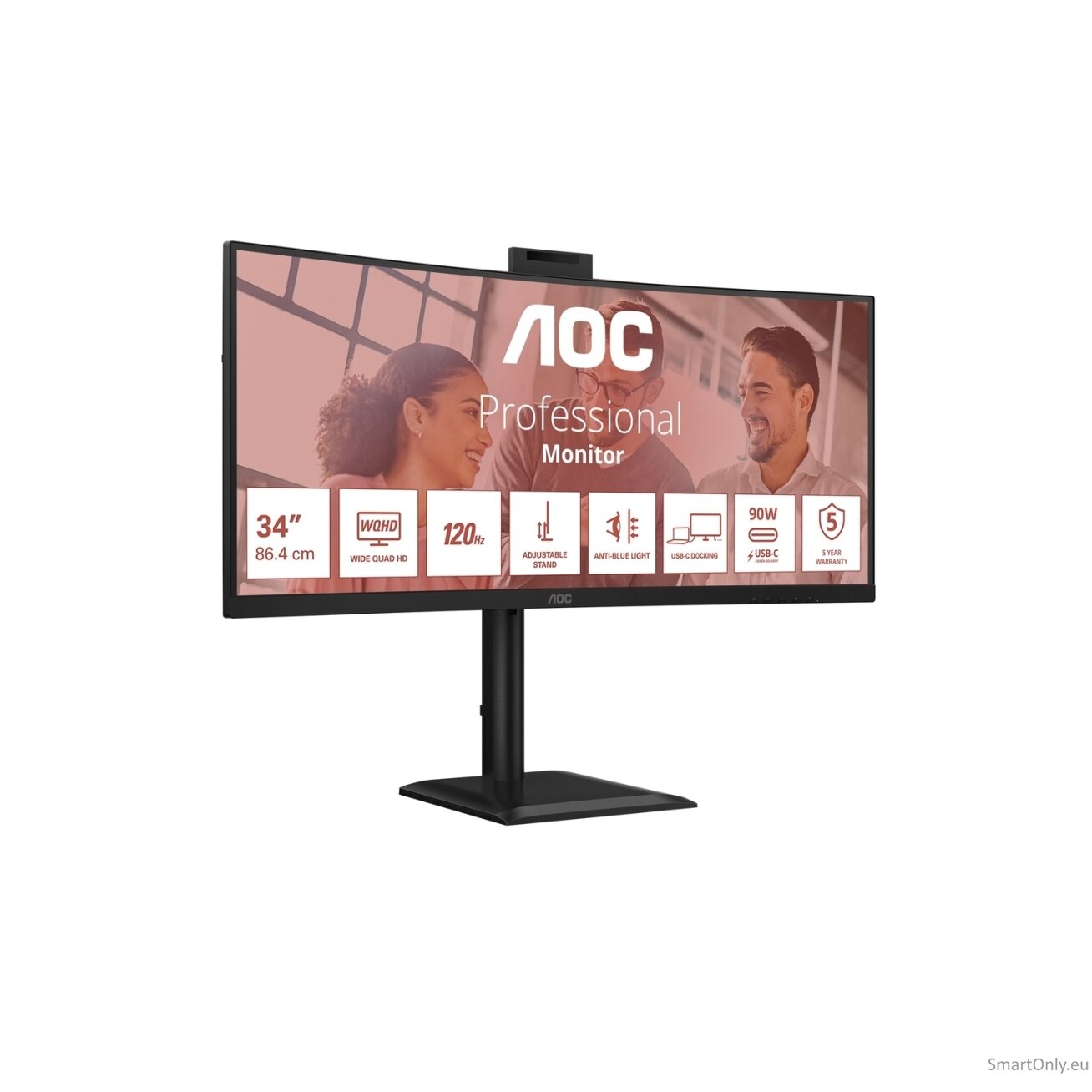AOC | CU34E4CW | 34 " | VA | UWQHD | 120 Hz | 4 ms | 3440 x 1440 pixels | 350 cd/m² | HDMI ports quantity 2 | Black 35 AOC | CU34E4CW | 34 " | VA | UWQHD | 120 Hz | 4 ms | 3440 x 1440 pixels | 350 cd/m² | HDMI ports quantity 2 | Black 35