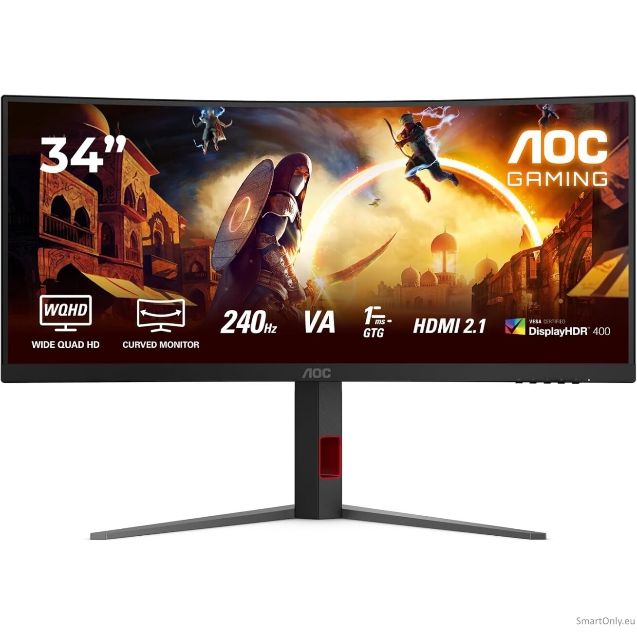 AOC | CU34G4 | 34 " | Fast VA | UWQHD | 21:9 | 180 Hz | 1 ms | 3440 x 1440 pixels | 300 cd/m² | HDMI ports quantity 2 | Black 2 AOC | CU34G4 | 34 " | Fast VA | UWQHD | 21:9 | 180 Hz | 1 ms | 3440 x 1440 pixels | 300 cd/m² | HDMI ports quantity 2 | Black 2