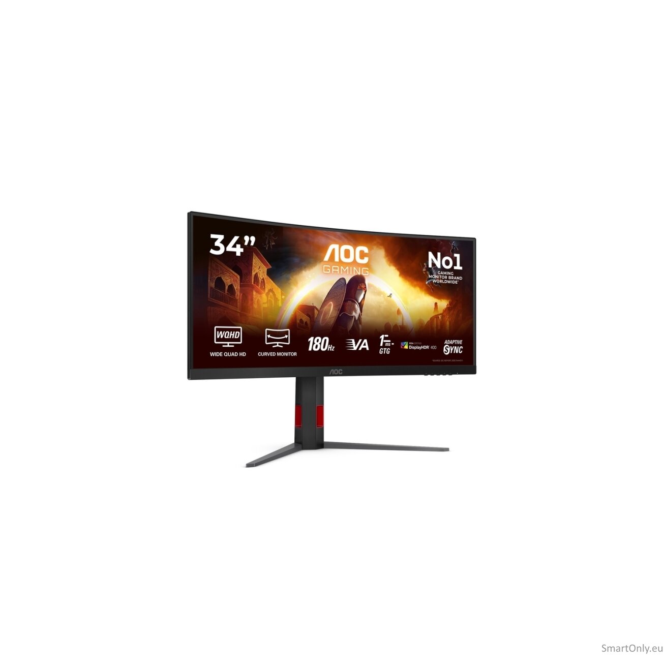 AOC CU34G4CA | 34 " | Fast VA | WQHD | 21:9 | 180 Hz | 1 ms | 3440 x 1440 pixels | 450 cd/m² | HDMI ports quantity 2 | Black 20