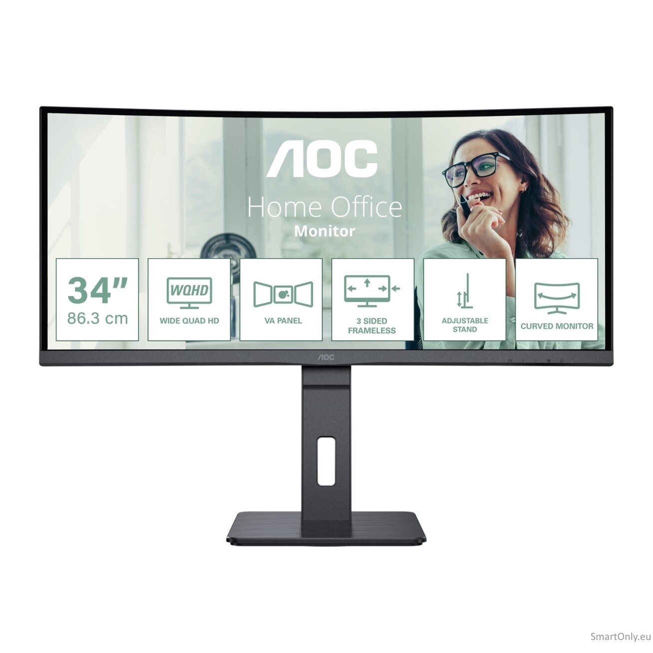 AOC | CU34P3CV | 34 " | VA | 21:9 | 100 Hz | 4 ms | 3440 x 1440 pixels | HDMI ports quantity 1 13 AOC | CU34P3CV | 34 " | VA | 21:9 | 100 Hz | 4 ms | 3440 x 1440 pixels | HDMI ports quantity 1 13