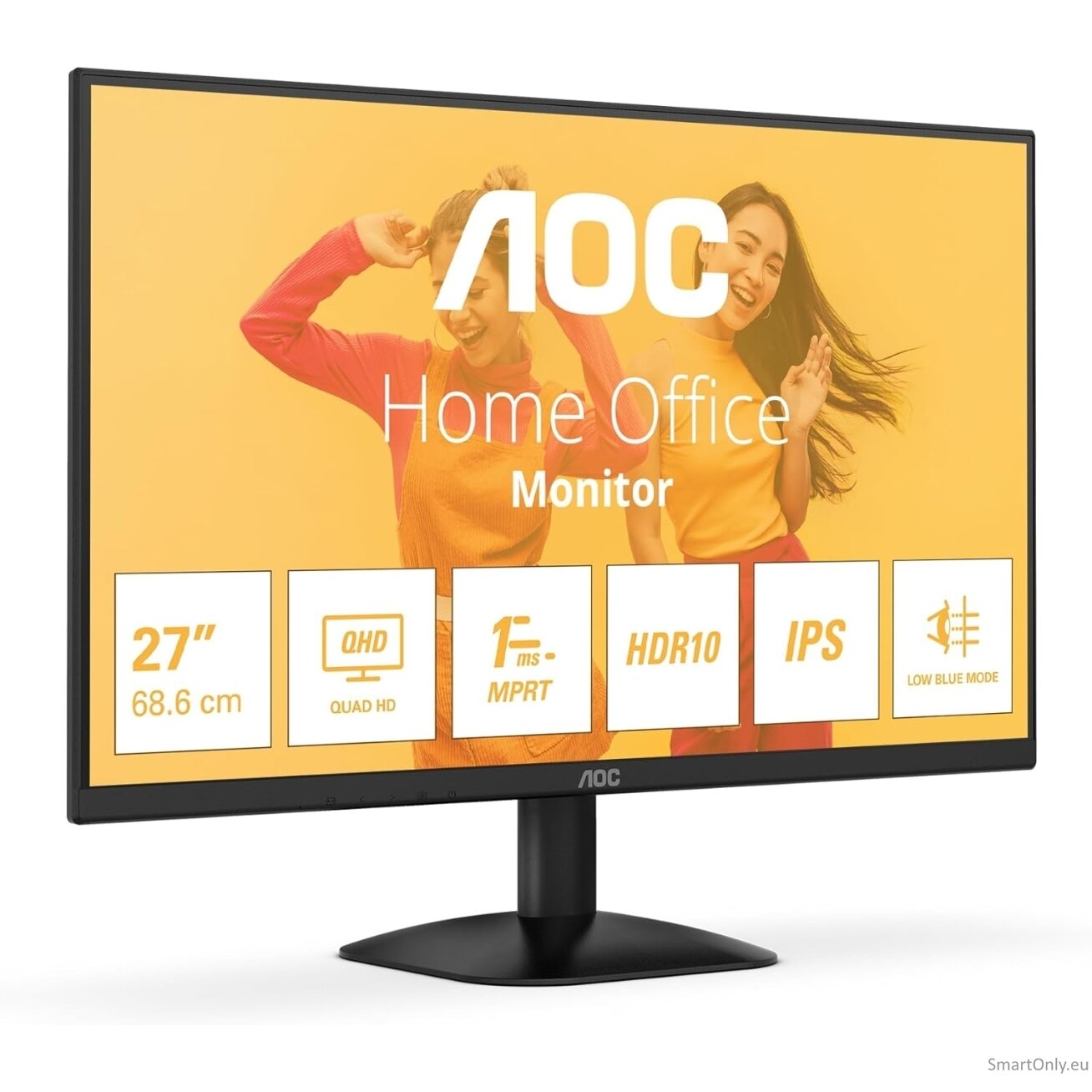 AOC | Q27B35E | 27 " | IPS | QHD | 16:9 | 75 Hz | 1 ms | 2560 x 1440 pixels | 300 cd/m² | HDMI ports quantity 1 | Black 2