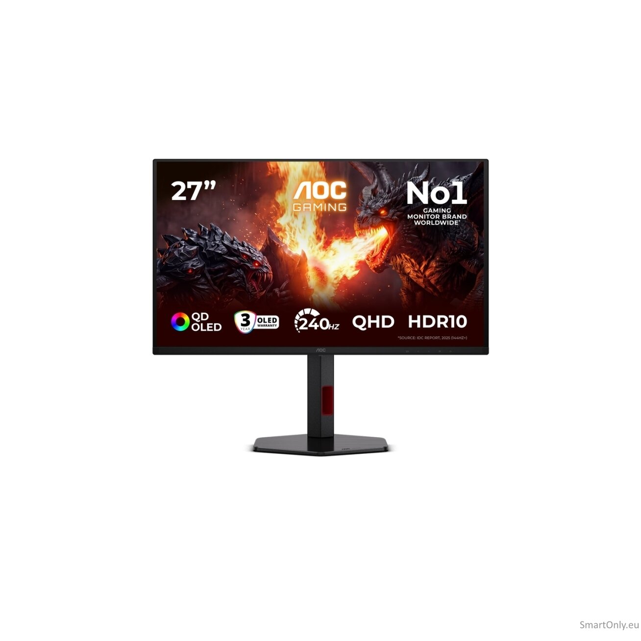 AOC | Q27G4ZDR | 27 " | QD-OLED | QHD | 16:9 | 240 Hz | 0.03 ms | 2560 x 1440 pixels | 400 cd/m² | HDMI ports quantity 2 | Black 81 AOC | Q27G4ZDR | 27 " | QD-OLED | QHD | 16:9 | 240 Hz | 0.03 ms | 2560 x 1440 pixels | 400 cd/m² | HDMI ports quantity 2 | Black 81
