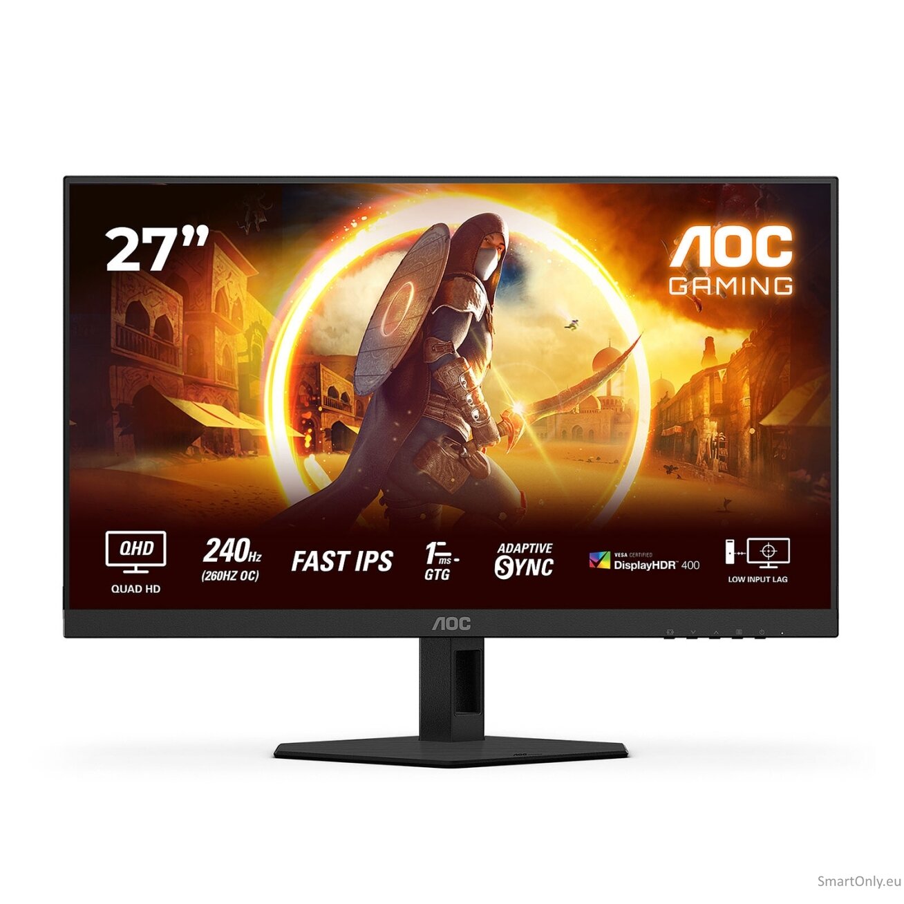AOC | Q27G4ZR | 27 " | Fast IPS | QHD | 16:9 | 240 Hz | 1 ms | 2560 x 1440 pixels | 400 cd/m² | HDMI ports quantity 2 | Black AOC | Q27G4ZR | 27 " | Fast IPS | QHD | 16:9 | 240 Hz | 1 ms | 2560 x 1440 pixels | 400 cd/m² | HDMI ports quantity 2 | Black