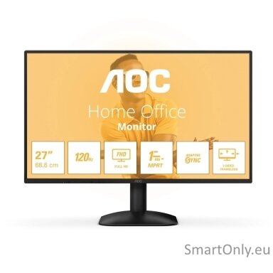 AOC | 27B31H | 27 " | IPS | FHD | 16:9 | 120 Hz | 1 ms | 1920 x 1080 pixels | 300 cd/m² | HDMI ports quantity 1 | Black