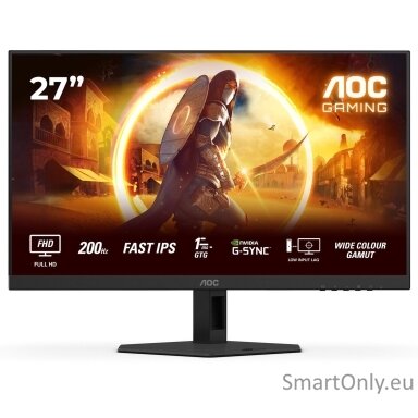 AOC | 27G4HRE | 27 " | Fast IPS | FHD | 16:9 | 200 Hz | 1 ms | 1920 x 1080 pixels | 300 cd/m² | HDMI ports quantity 2 | Black AOC | 27G4HRE | 27 " | Fast IPS | FHD | 16:9 | 200 Hz | 1 ms | 1920 x 1080 pixels | 300 cd/m² | HDMI ports quantity 2 | Black
