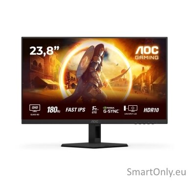 AOC AGON Q24G4RE | 24 " | Fast IPS | QHD | 16:9 | 180 Hz | 1 ms | 2560 x 1440 pixels | 300 cd/m² | HDMI ports quantity 1 | Black