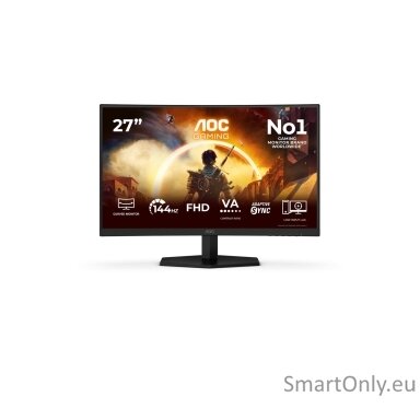 AOC | C27G42FE | 27 " | VA | FHD | 16:9 | 180 Hz | 0.5 ms | 1920 x 1080 pixels | 300 cd/m² | HDMI ports quantity 1 | Black AOC | C27G42FE | 27 " | VA | FHD | 16:9 | 180 Hz | 0.5 ms | 1920 x 1080 pixels | 300 cd/m² | HDMI ports quantity 1 | Black