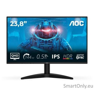 AOC | Q24B36X | 24 " | IPS | QHD | 16:9 | 144 Hz | 4 ms | 2560 x 1440 pixels | 300 cd/m² | HDMI ports quantity 1 | Black