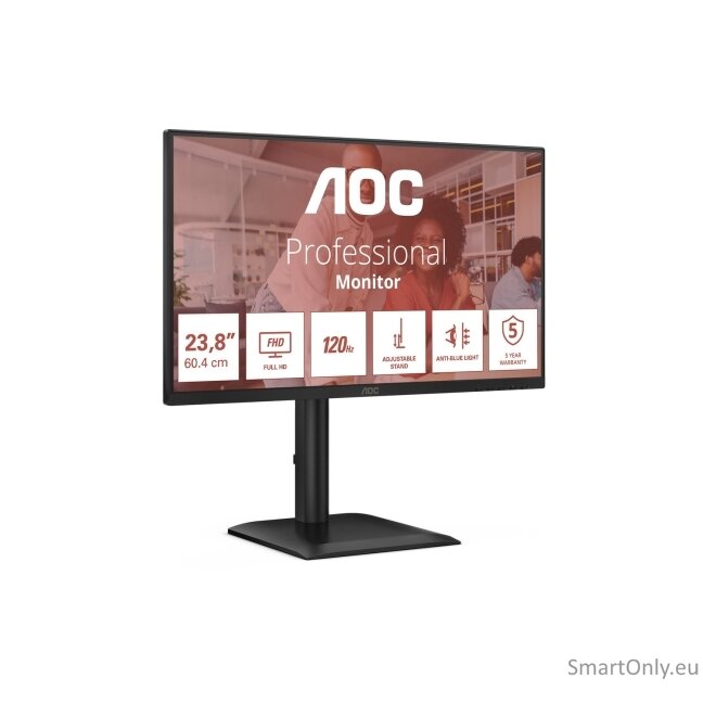 AOC | 24E4CV | 23.8 " | IPS | FHD | 16:9 | 120 Hz | 4 ms | 1920 x 1080 pixels | 300 cd/m² | Black 9