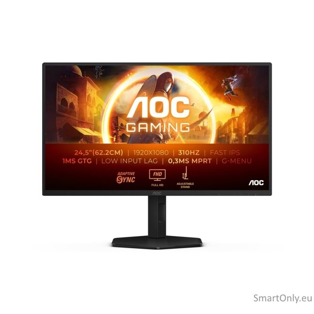 AOC | 25G4SXU | 24.5 " | IPS | FHD | 310 Hz | 1 ms | 1920 x 1080 pixels | 400 cd/m² | HDMI ports quantity 2 | Black 5 AOC | 25G4SXU | 24.5 " | IPS | FHD | 310 Hz | 1 ms | 1920 x 1080 pixels | 400 cd/m² | HDMI ports quantity 2 | Black 5