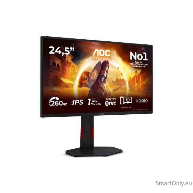 AOC | 25G4ZR | 25 " | Fast IPS | FHD | 16:9 | 240 Hz | 0.5 ms | 1920 x 1080 pixels | 300 cd/m² | HDMI ports quantity 2 | Black 6