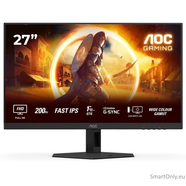 AOC | 27G4HRE | 27 " | Fast IPS | FHD | 16:9 | 200 Hz | 1 ms | 1920 x 1080 pixels | 300 cd/m² | HDMI ports quantity 2 | Black 1 AOC | 27G4HRE | 27 " | Fast IPS | FHD | 16:9 | 200 Hz | 1 ms | 1920 x 1080 pixels | 300 cd/m² | HDMI ports quantity 2 | Black 1
