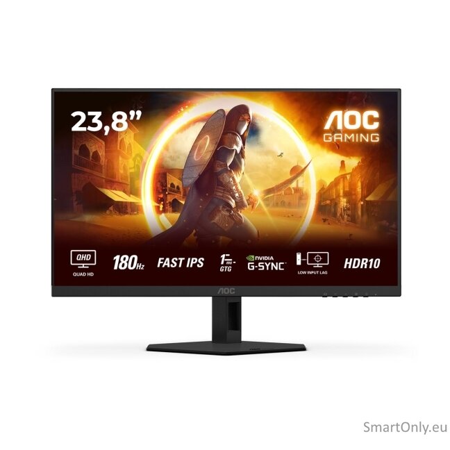 AOC AGON Q24G4RE | 24 " | Fast IPS | QHD | 16:9 | 180 Hz | 1 ms | 2560 x 1440 pixels | 300 cd/m² | HDMI ports quantity 1 | Black 1 AOC AGON Q24G4RE | 24 " | Fast IPS | QHD | 16:9 | 180 Hz | 1 ms | 2560 x 1440 pixels | 300 cd/m² | HDMI ports quantity 1 | Black 1