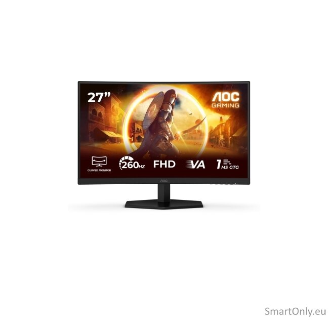 AOC C27G42ZE | 27 " | Fast VA | FHD | 16:9 | 260 Hz | 1 ms | 1920 x 1080 pixels | 300 cd/m² | HDMI ports quantity 1 | Black 14