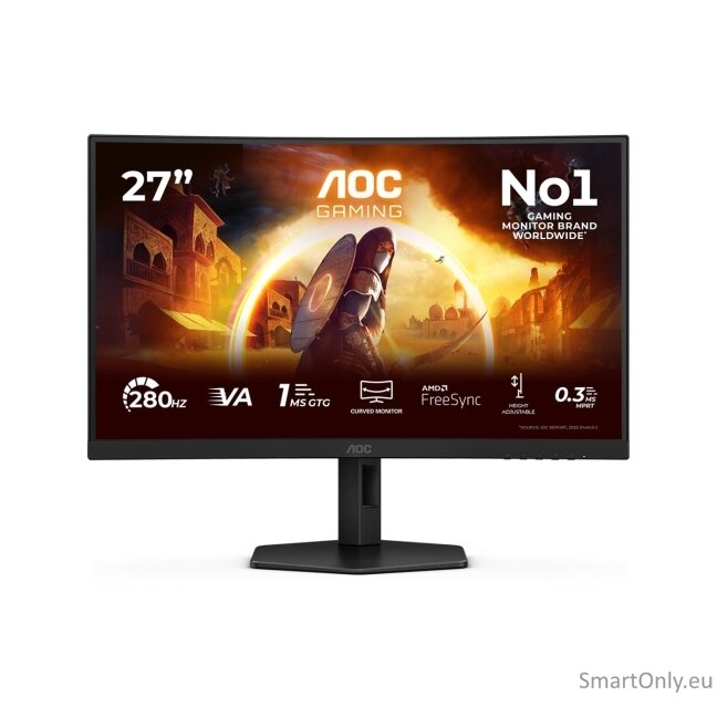 AOC | C27G4ZXU | 27 " | VA | FHD | 16:9 | 280 Hz | 1 ms | 1920 x 1080 pixels | 300 cd/m² | HDMI ports quantity 2 48 AOC | C27G4ZXU | 27 " | VA | FHD | 16:9 | 280 Hz | 1 ms | 1920 x 1080 pixels | 300 cd/m² | HDMI ports quantity 2 48