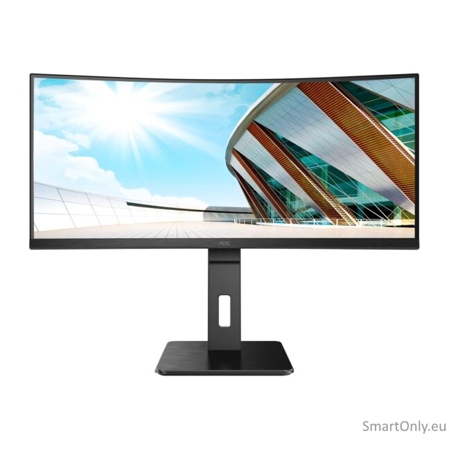 AOC | Curved Monitor | CU34P2A | 34 " | VA | 21:9 | 100 Hz | 1 ms | 3440 × 1440 | 300 cd/m² | Headphone out (3.5mm) | HDMI ports quantity HDMI x 2 | Black | Warranty 36 month(s) 4 AOC | Curved Monitor | CU34P2A | 34 " | VA | 21:9 | 100 Hz | 1 ms | 3440 × 1440 | 300 cd/m² | Headphone out (3.5mm) | HDMI ports quantity HDMI x 2 | Black | Warranty 36 month(s) 4