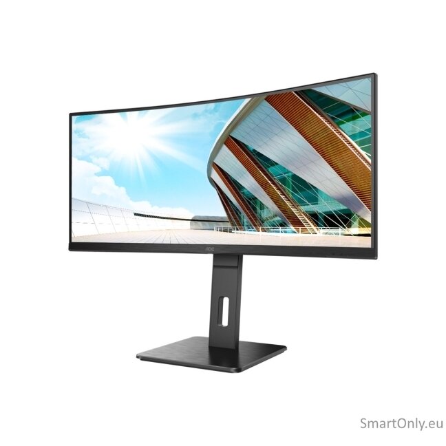 AOC | Curved Monitor | CU34P2A | 34 " | VA | 21:9 | 100 Hz | 1 ms | 3440 × 1440 | 300 cd/m² | Headphone out (3.5mm) | HDMI ports quantity HDMI x 2 | Black | Warranty 36 month(s) 6 AOC | Curved Monitor | CU34P2A | 34 " | VA | 21:9 | 100 Hz | 1 ms | 3440 × 1440 | 300 cd/m² | Headphone out (3.5mm) | HDMI ports quantity HDMI x 2 | Black | Warranty 36 month(s) 6