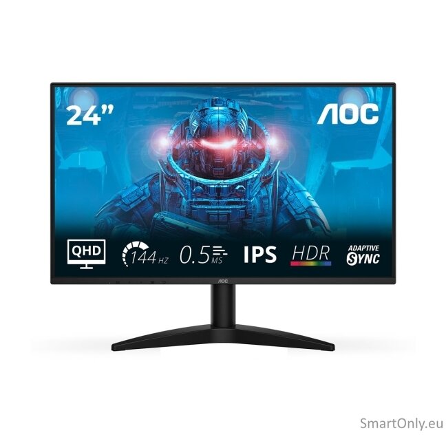AOC | Q24B36X | 24 " | IPS | QHD | 16:9 | 144 Hz | 4 ms | 2560 x 1440 pixels | 300 cd/m² | HDMI ports quantity 1 | Black 24 AOC | Q24B36X | 24 " | IPS | QHD | 16:9 | 144 Hz | 4 ms | 2560 x 1440 pixels | 300 cd/m² | HDMI ports quantity 1 | Black 24