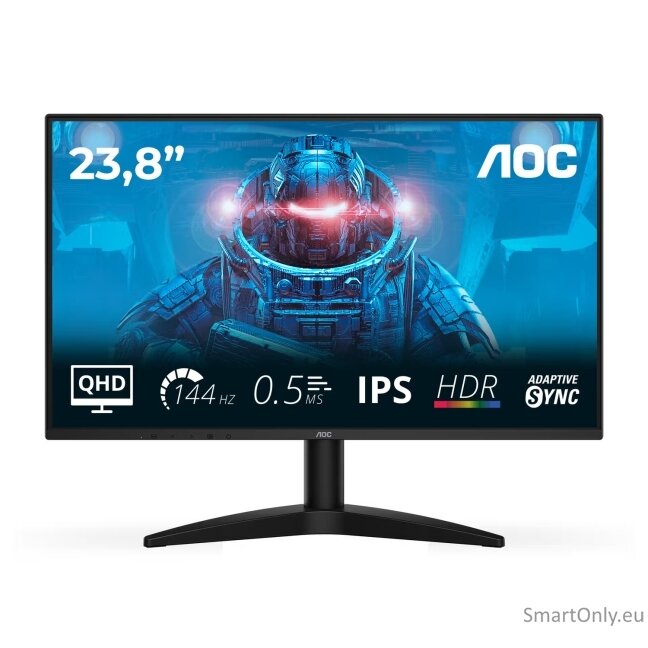 AOC | Q24B36X | 24 " | IPS | QHD | 16:9 | 144 Hz | 4 ms | 2560 x 1440 pixels | 300 cd/m² | HDMI ports quantity 1 | Black 1 AOC | Q24B36X | 24 " | IPS | QHD | 16:9 | 144 Hz | 4 ms | 2560 x 1440 pixels | 300 cd/m² | HDMI ports quantity 1 | Black 1