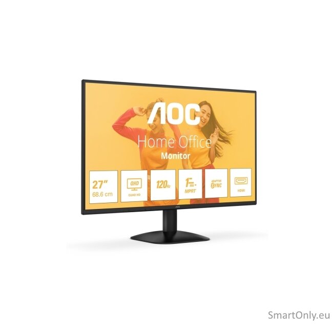 AOC Q27B35S3 | 27 " | IPS | QHD | 16:9 | 120 Hz | 1 ms | 2560 x 1440 pixels | 300 cd/m² | HDMI ports quantity 1 | Black 17 AOC Q27B35S3 | 27 " | IPS | QHD | 16:9 | 120 Hz | 1 ms | 2560 x 1440 pixels | 300 cd/m² | HDMI ports quantity 1 | Black 17