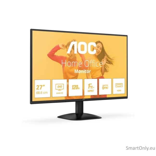 AOC Q27B35S3 | 27 " | IPS | QHD | 16:9 | 120 Hz | 1 ms | 2560 x 1440 pixels | 300 cd/m² | HDMI ports quantity 1 | Black 4 AOC Q27B35S3 | 27 " | IPS | QHD | 16:9 | 120 Hz | 1 ms | 2560 x 1440 pixels | 300 cd/m² | HDMI ports quantity 1 | Black 4